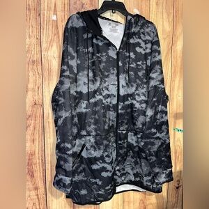 Men’s Plus Size 3XT Black and Gray Camouflage Hoodie